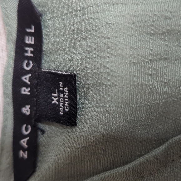 Zac & Rachel Lily Pad Green Flowy Tunic Blouse Size XL NWT MSRP $40 - Picture 4 of 6